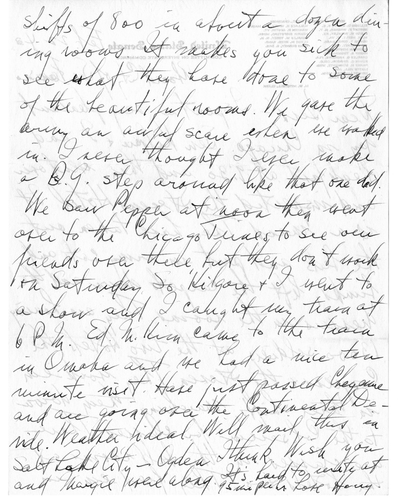 Letter from Harry S. Truman to Bess W. Truman