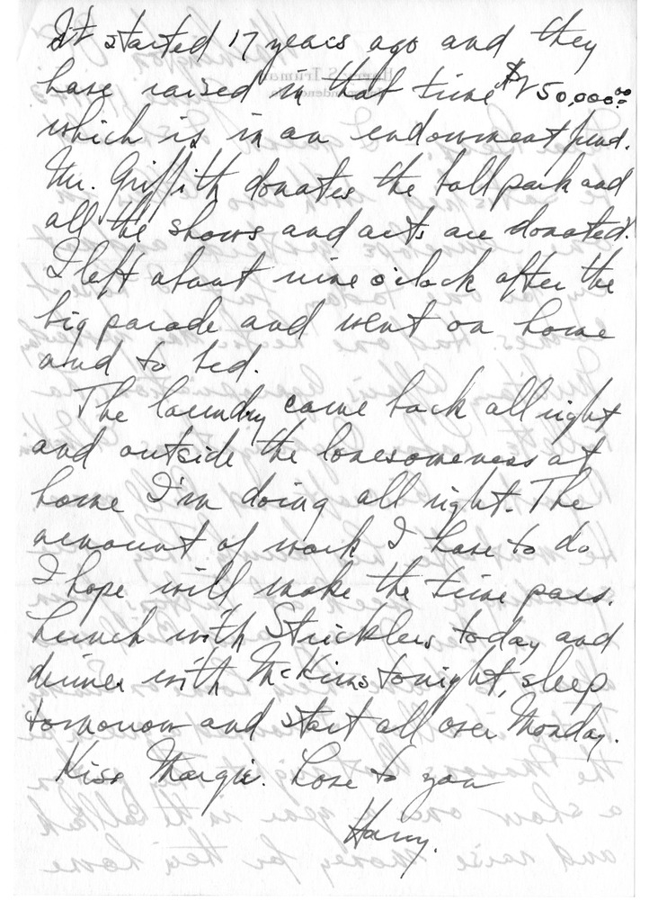 Letter from Harry S. Truman to Bess W. Truman