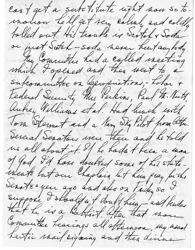 Letter from Harry S. Truman to Bess W. Truman