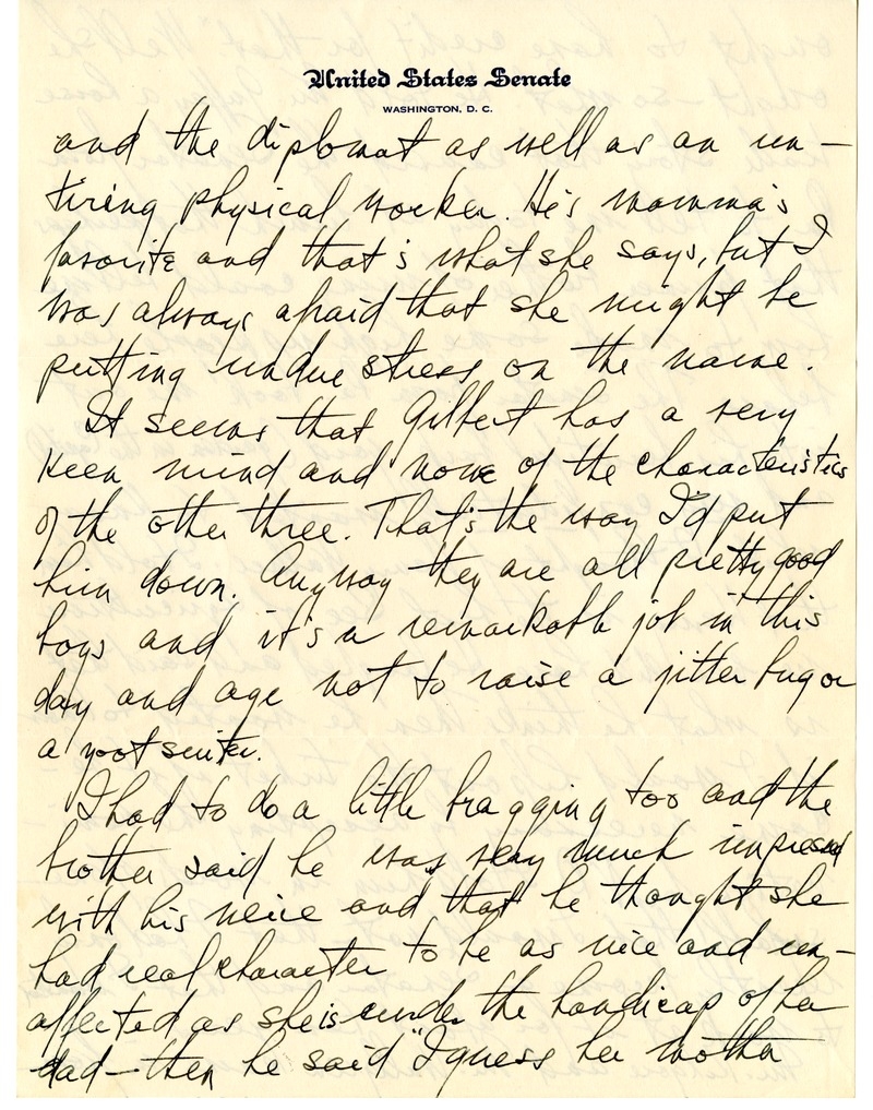Letter from Harry S. Truman to Bess W. Truman