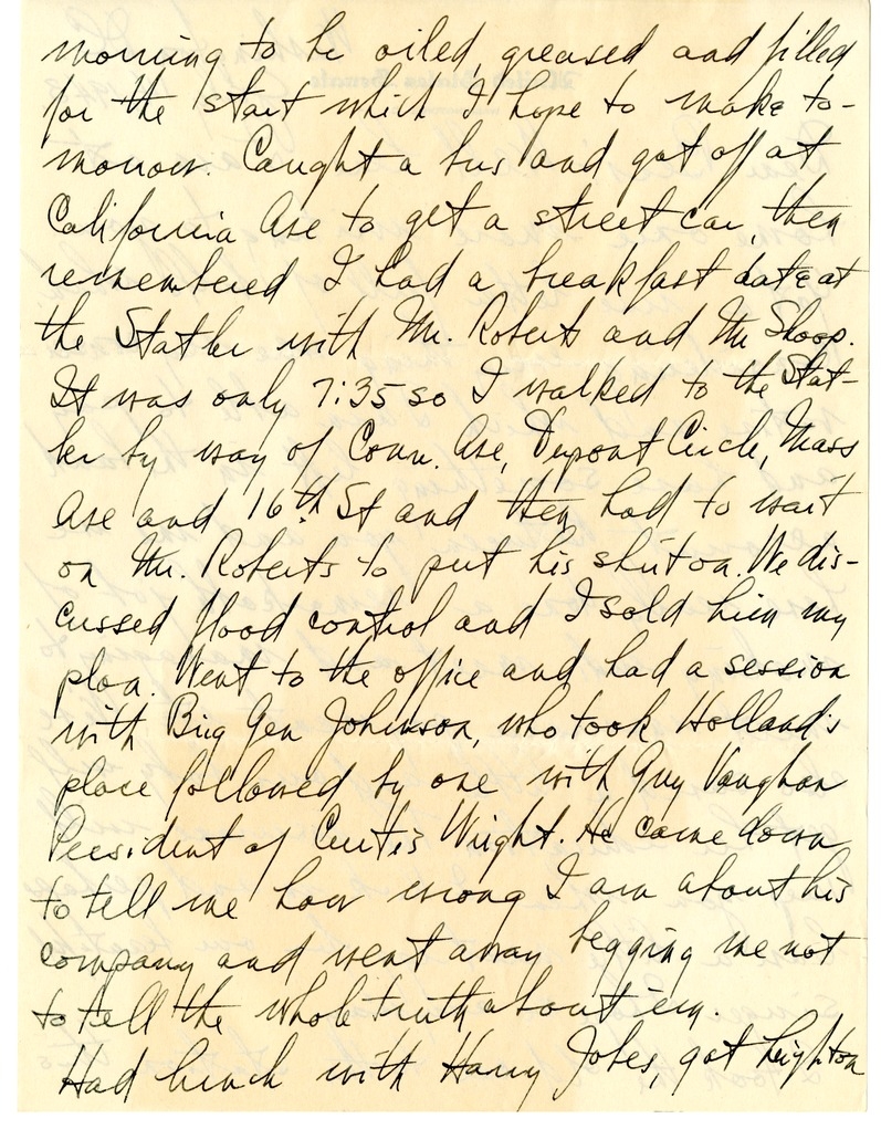 Letter from Harry S. Truman to Bess W. Truman