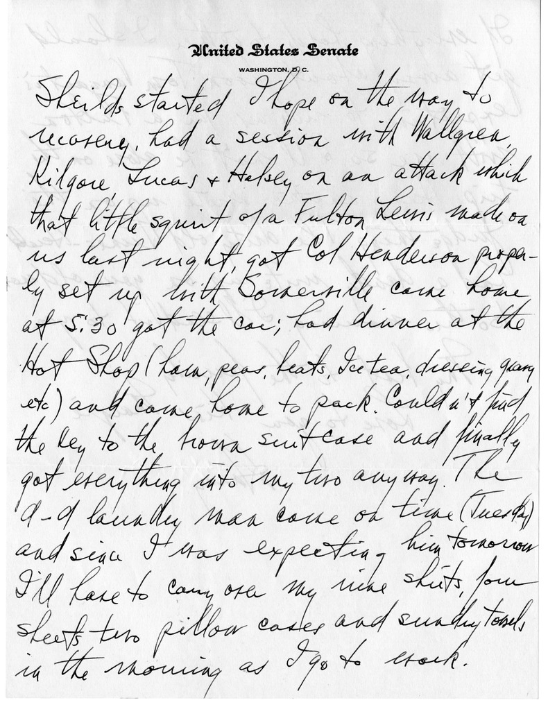 Letter from Harry S. Truman to Bess W. Truman