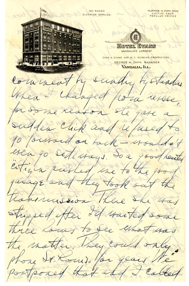 Letter from Harry S. Truman to Bess W. Truman