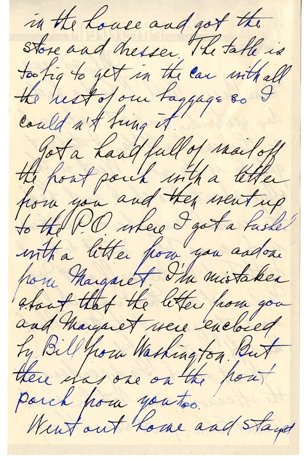 Letter from Harry S. Truman to Bess W. Truman