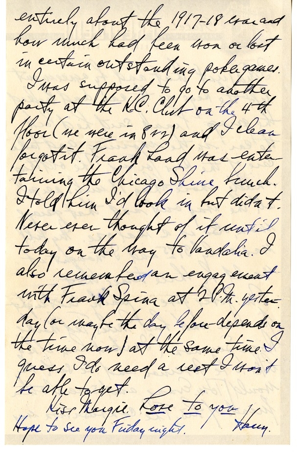 Letter from Harry S. Truman to Bess W. Truman