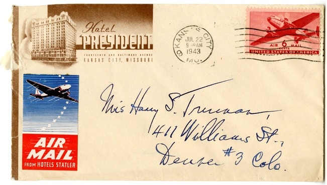 Letter from Harry S. Truman to Bess W. Truman