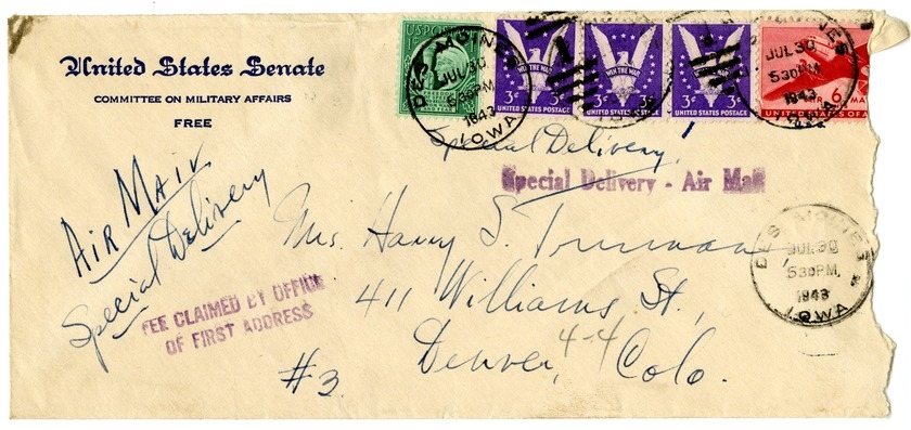 Letter from Harry S. Truman to Bess W. Truman