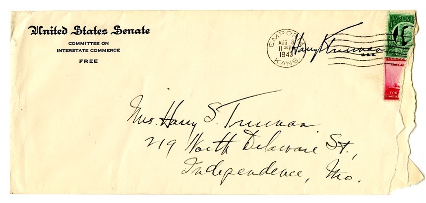 Letter from Harry S. Truman to Bess W. Truman