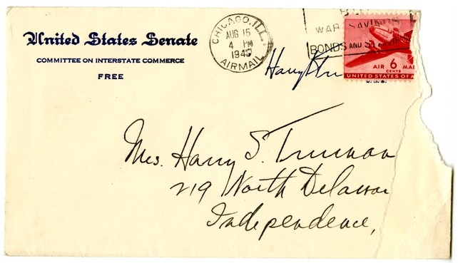 Letter from Harry S. Truman to Bess W. Truman