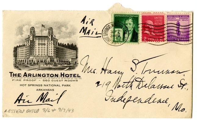 Letter from Harry S. Truman to Bess W. Truman