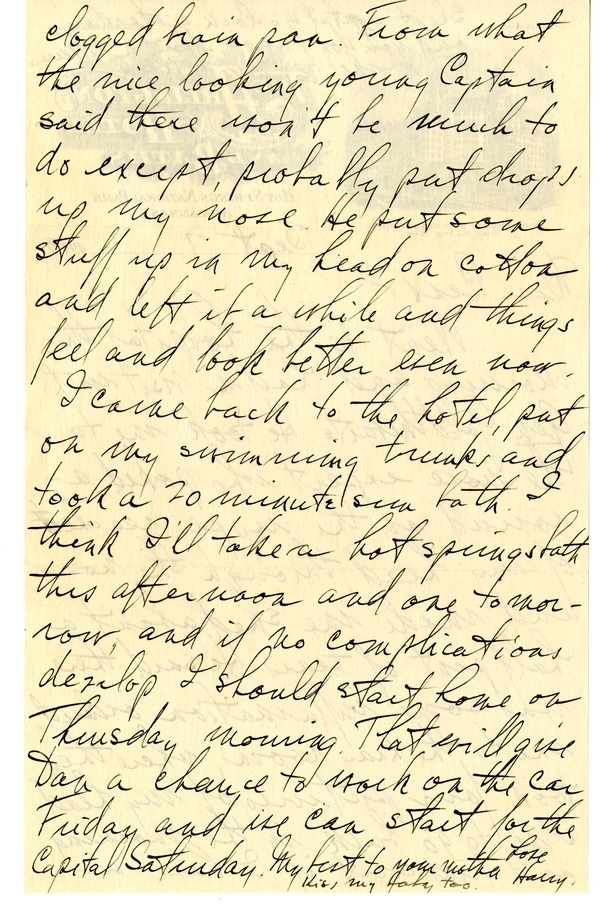 Letter from Harry S. Truman to Bess W. Truman