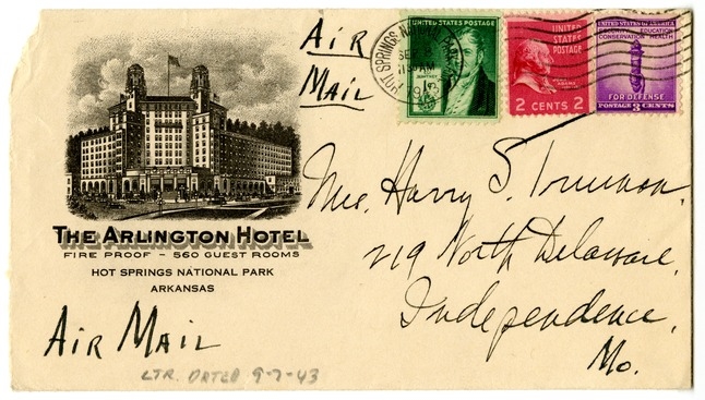 Letter from Harry S. Truman to Bess W. Truman