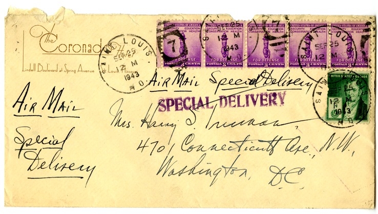 Letter from Harry S. Truman to Bess W. Truman