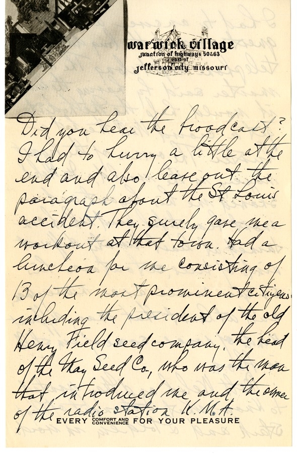 Letter from Harry S. Truman to Bess W. Truman