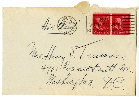 Letter from Harry S. Truman to Bess W. Truman