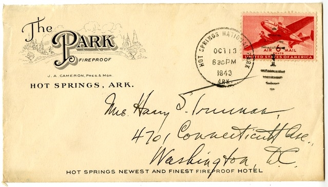 Letter from Harry S. Truman to Bess W. Truman