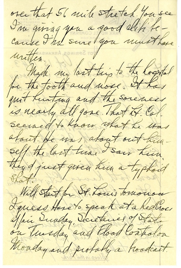 Letter from Harry S. Truman to Bess W. Truman