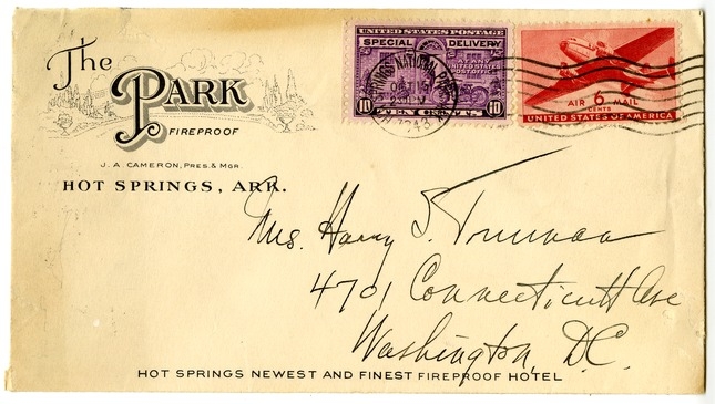Letter from Harry S. Truman to Bess W. Truman