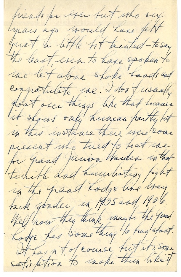 Letter from Harry S. Truman to Bess W. Truman