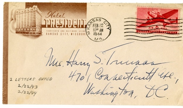 Letter from Harry S. Truman to Bess W. Truman