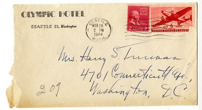 Letter from Harry S. Truman to Bess W. Truman