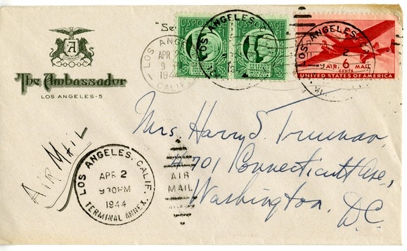 Letter from Harry S. Truman to Bess W. Truman