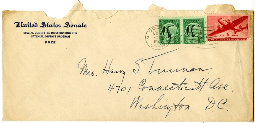 Letter from Harry S. Truman to Bess W. Truman