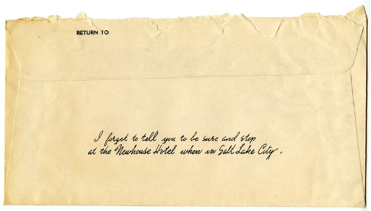 Letter from Harry S. Truman to Bess W. Truman