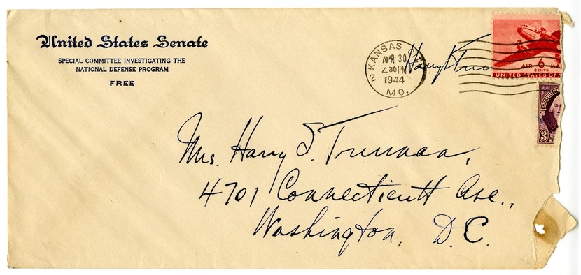 Letter from Harry S. Truman to Bess W. Truman