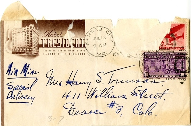 Letter from Harry S. Truman to Bess W. Truman