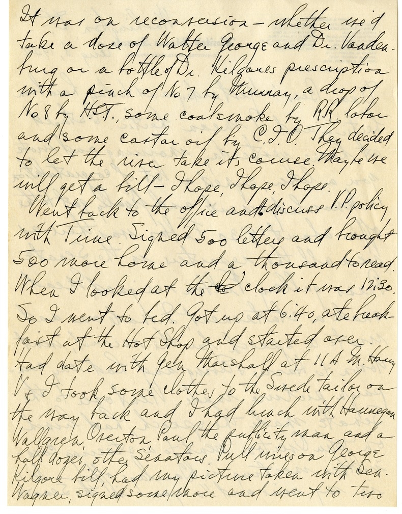 Letter from Harry S. Truman to Bess W. Truman