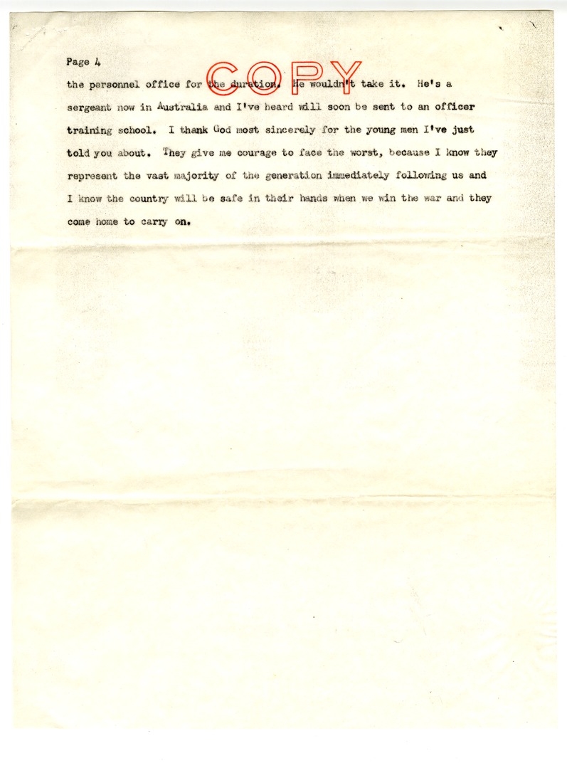 Letter from Harry S. Truman to Bess W. Truman with Attachment