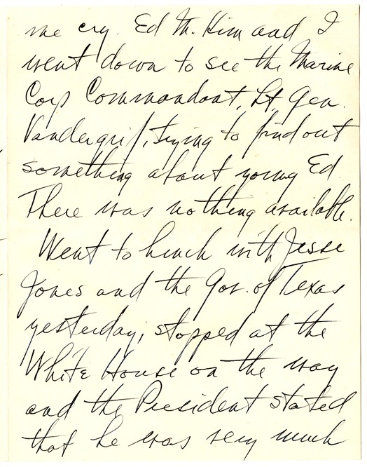 Letter from Harry S. Truman to Bess W. Truman