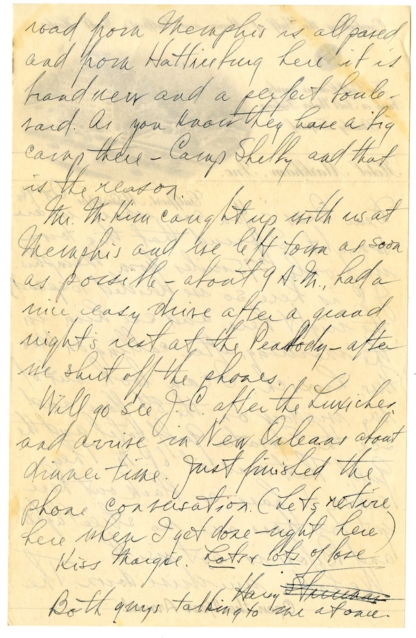 Letter from Harry S. Truman to Bess W. Truman