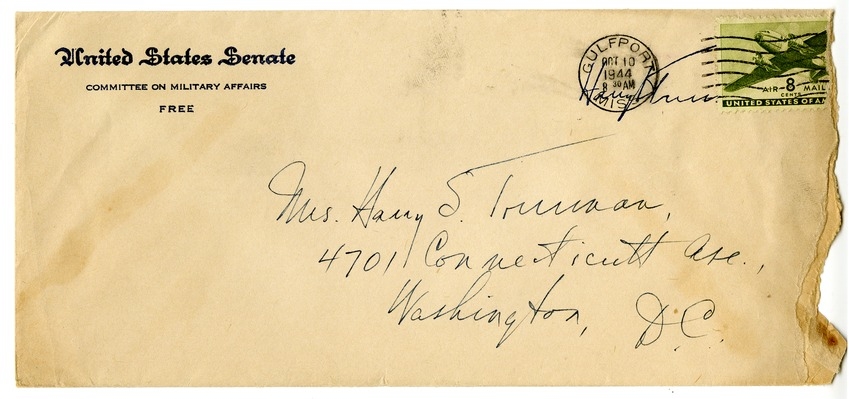 Letter from Harry S. Truman to Bess W. Truman