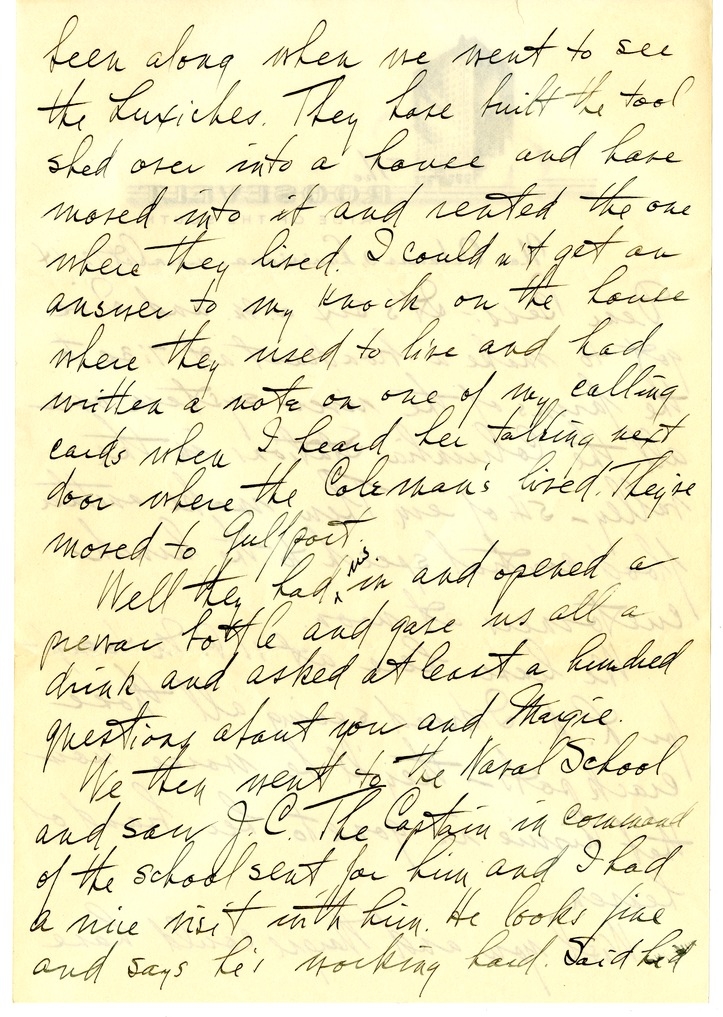 Letter from Harry S. Truman to Bess W. Truman