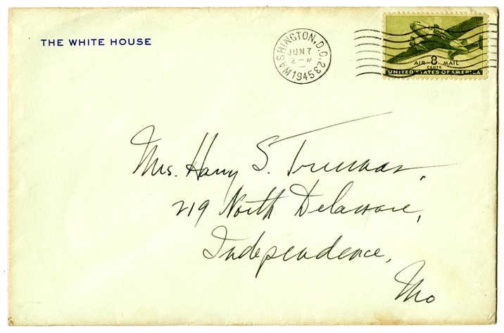 Letter from Harry S. Truman to Bess W. Truman