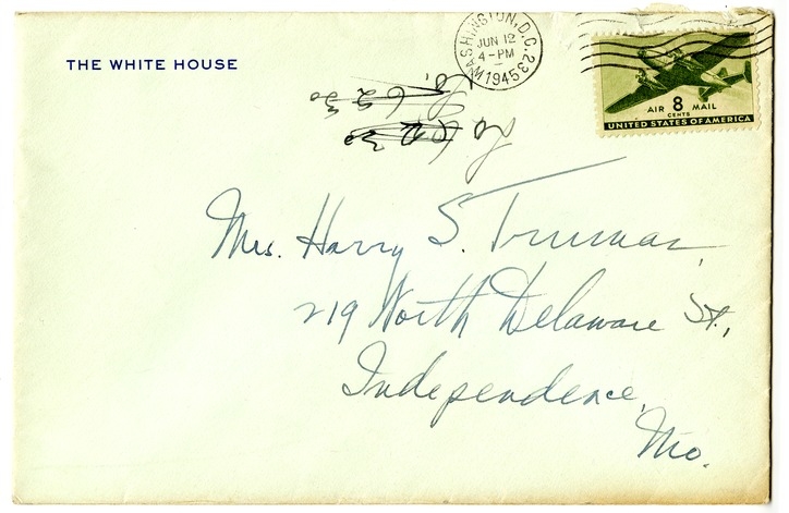 Letter from Harry S. Truman to Bess W. Truman