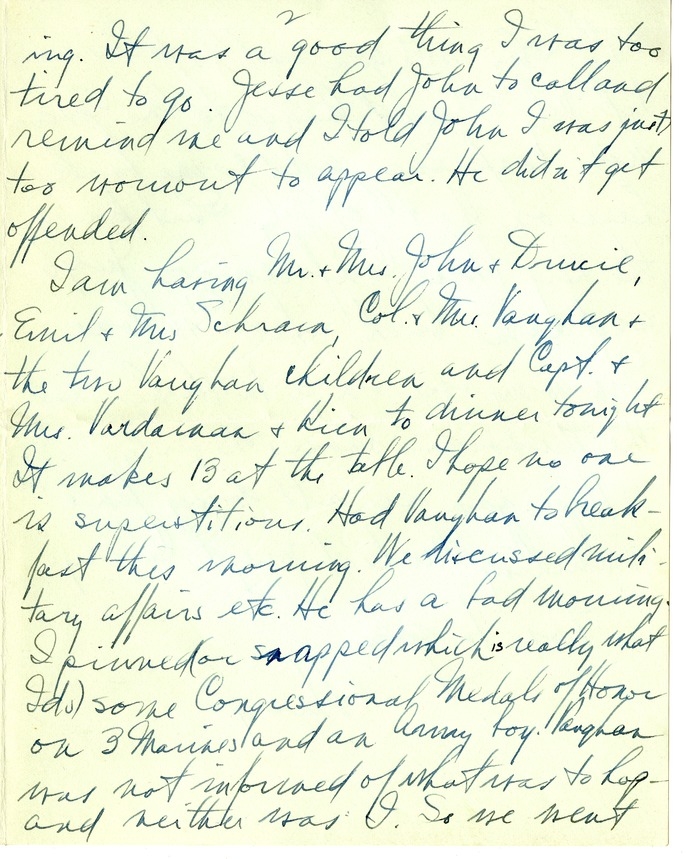 Letter from Harry S. Truman to Bess W. Truman
