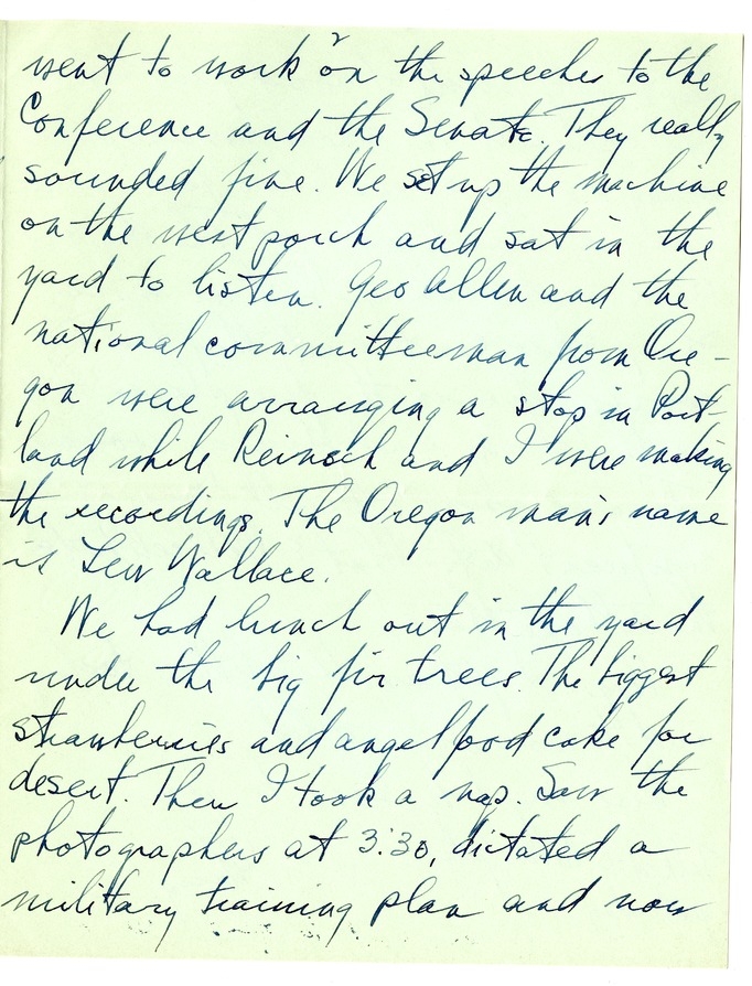 Letter from Harry S. Truman to Bess W. Truman