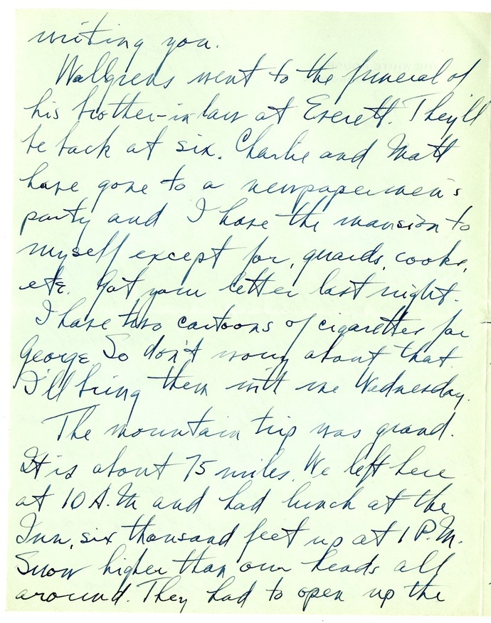 Letter from Harry S. Truman to Bess W. Truman