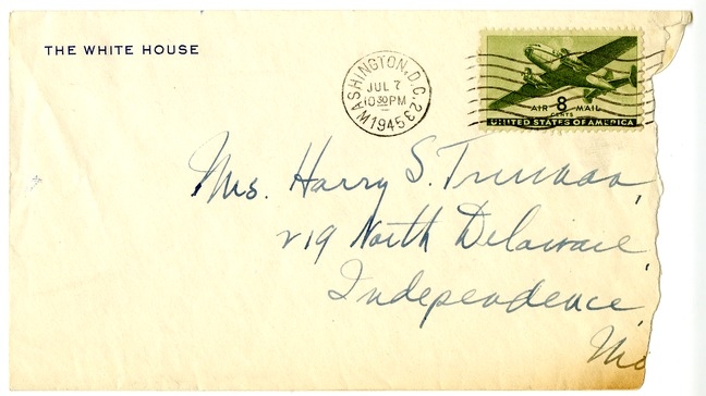 Letter from Harry S. Truman to Bess W. Truman