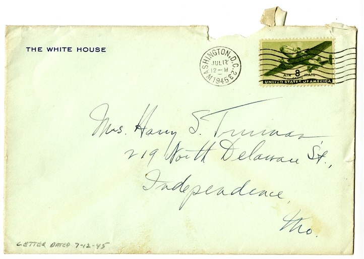 Letter from Harry S. Truman to Bess W. Truman