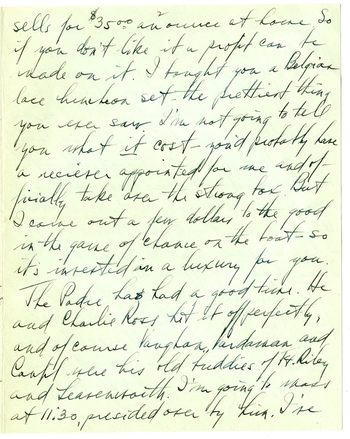 Letter from Harry S. Truman to Bess W. Truman