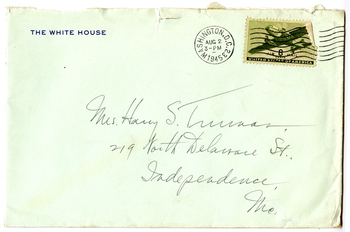 Letter from Harry S. Truman to Bess W. Truman