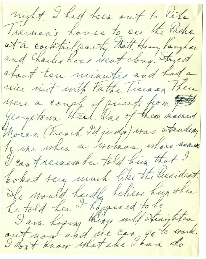 Letter from Harry S. Truman to Bess W. Truman