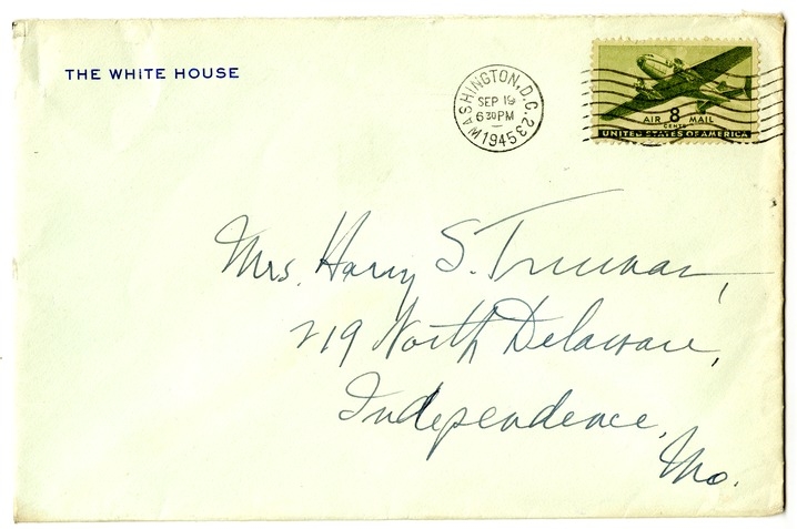 Letter from Harry S. Truman to Bess W. Truman