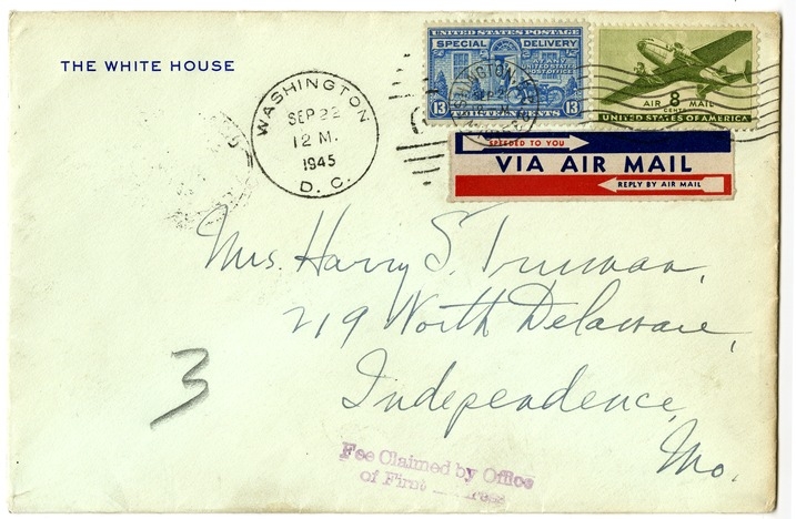 Letter from Harry S. Truman to Bess W. Truman