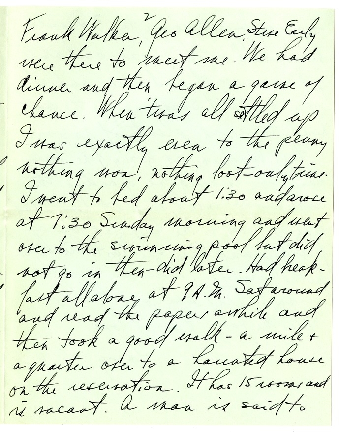 Letter from Harry S. Truman to Bess W. Truman