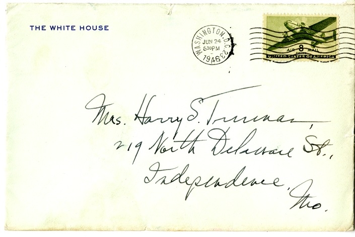 Letter from Harry S. Truman to Bess W. Truman